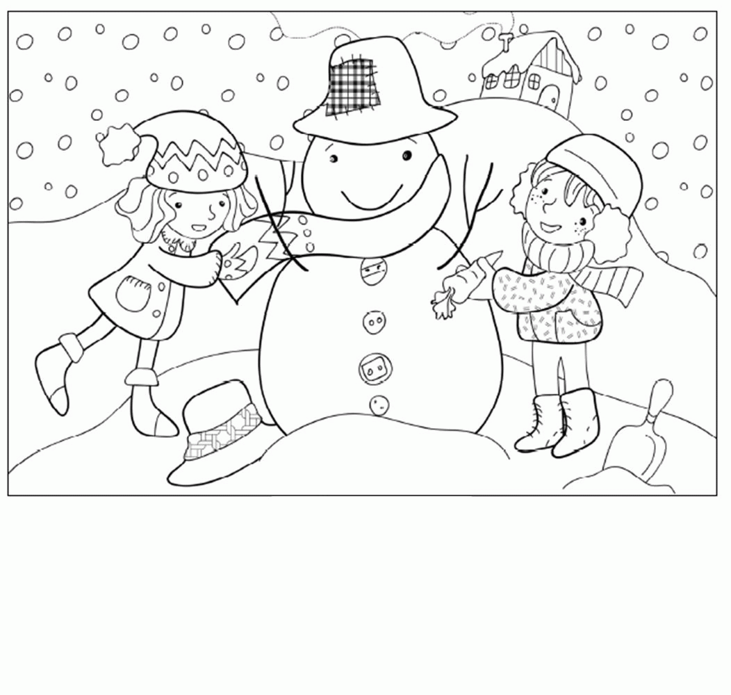 Bałwany kolorowanki